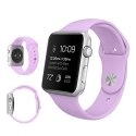 SILIWATCH42VIOLET - Bracelet de montre souple et résistant violet pour Apple Watch de 42 mm