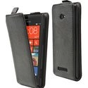 SLIM-HTC8X - Etui Slim à rabat noir HTC Windows Phone 8X et film protecteur écran