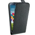 SLIMGRAINOIRS4 - Etui Slim noir à rabat Samsung Galaxy S4 