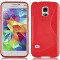 SLINES5MINIROUGE - Coque Housse S-Line rouge Samsung Galaxy S5 Mini