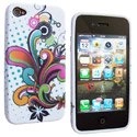 SOFTY07-IP4 - Housse SoftyGel Flower pour iPhone 4