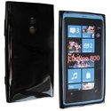 SOFTYGLOSNO-LUMIA800 - Housse Softygel noire glossy Nokia Lumia 800