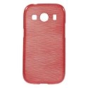 SOFTYMETALACE4ROUGE - Housse gel effet métallisé pour Samsung Galaxy Ace 4 coloris rouge