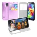 SONIPEAKS5LILAS - Etui SneakPeak folio latéral coloris lilas pour Samsung Galaxy S5