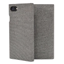 SSFLS0006-IP678GRIS - Etui iPhone 6/7/8 SoSeven Premium Gentleman Book Case Fabric gris