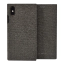 SSFLS0010-IPXSMAXANTHRA - Etui iPhone XS MAX SoSeven Premium Gentleman Book Case Fabric anthracite