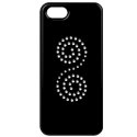 SWCOVIP4ROSACE - Coque Crystal Swarovski pour iPhone 4 et 4s noire glossy avec rosace