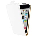 SWFLIPBLANCIP5C - Etui Flip rabat en cuir blanc Apple iPhone 5C Swiss Charger