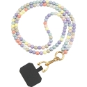 TCOU-BIJOUPERLEPASTEL - Cordon tour de cou détachable et ajustable fixation universelle Perles coloris pastel