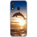 TPU0A40DAUPHIN - Coque souple pour Samsung Galaxy A40 avec impression Motifs dauphin