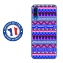 TPU0A50AZTEQUEBLEUVIO - Coque souple pour Samsung Galaxy A50 avec impression Motifs aztèque bleu et violet
