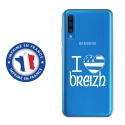TPU0A50DRAPBREIZH - Coque souple pour Samsung Galaxy A50 avec impression Motifs drapeau Breton I Love Breizh