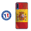 TPU0A50DRAPESPAGNE - Coque souple pour Samsung Galaxy A50 avec impression Motifs drapeau de l'Espagne