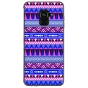 TPU0A8PLUS18AZTEQUEBLEUVIO - Coque souple pour Samsung Galaxy A8-Plus 2018 avec impression Motifs aztèque bleu et violet