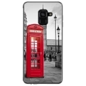 TPU0A8PLUS18CABINEUK - Coque souple pour Samsung Galaxy A8-Plus 2018 avec impression Motifs cabine téléphonique UK rouge