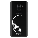 TPU0A8PLUS18CRANE - Coque souple pour Samsung Galaxy A8-Plus 2018 avec impression Motifs crâne blanc