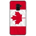 TPU0A8PLUS18DRAPCANADA - Coque souple pour Samsung Galaxy A8-Plus 2018 avec impression Motifs drapeau du Canada