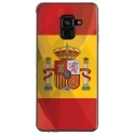TPU0A8PLUS18DRAPESPAGNE - Coque souple pour Samsung Galaxy A8-Plus 2018 avec impression Motifs drapeau de l'Espagne