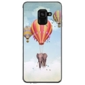TPU0A8PLUS18ELEPHANT - Coque souple pour Samsung Galaxy A8-Plus 2018 avec impression Motifs éléphant dans les nuages