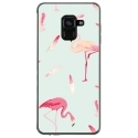 TPU0A8PLUS18FLAMANT - Coque souple pour Samsung Galaxy A8-Plus 2018 avec impression Motifs flamants roses