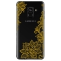 TPU0A8PLUS18LACEGOLD - Coque souple pour Samsung Galaxy A8-Plus 2018 avec impression Motifs Lace gold
