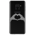 TPU0A8PLUS18MAINCOEUR - Coque souple pour Samsung Galaxy A8-Plus 2018 avec impression Motifs mains en forme de coeur