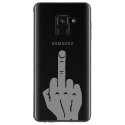 TPU0A8PLUS18MAINDOIGT - Coque souple pour Samsung Galaxy A8-Plus 2018 avec impression Motifs doigt d'honneur