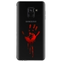 TPU0A8PLUS18MAINSANG - Coque souple pour Samsung Galaxy A8-Plus 2018 avec impression Motifs main ensanglantée