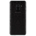 TPU0A8PLUS18MANDALANOIR - Coque souple pour Samsung Galaxy A8-Plus 2018 avec impression Motifs Mandala noir