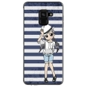 TPU0A8PLUS18MANGAMARINE - Coque souple pour Samsung Galaxy A8-Plus 2018 avec impression Motifs manga fille marin