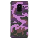TPU0A8PLUS18MILITAIREROSE - Coque souple pour Samsung Galaxy A8-Plus 2018 avec impression Motifs Camouflage militaire rose