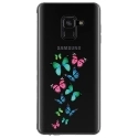 TPU0A8PLUS18PAPILLONS - Coque souple pour Samsung Galaxy A8-Plus 2018 avec impression Motifs papillons colorés