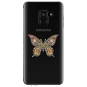TPU0A8PLUS18PAPILLONSEUL - Coque souple pour Samsung Galaxy A8-Plus 2018 avec impression Motifs papillon psychédélique