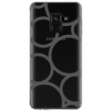 TPU0A8PLUS18RONDSGRIS - Coque souple pour Samsung Galaxy A8-Plus 2018 avec impression Motifs ronds gris