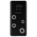 TPU0A8PLUS18TROUBALLE - Coque souple pour Samsung Galaxy A8-Plus 2018 avec impression Motifs impacts de balles