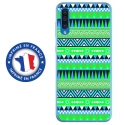 TPU0GALA70AZTEQUEBLEUVER - Coque souple pour Samsung Galaxy A70 avec impression Motifs aztèque bleu et vert