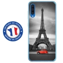 TPU0GALA70PARIS2CV - Coque souple pour Samsung Galaxy A70 avec impression Motifs Paris et 2CV rouge