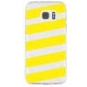 TPU0GALS7BANDESJAUNES - Coque souple pour Samsung Galaxy S7 SM-G930 avec impression Motifs bandes jaunes