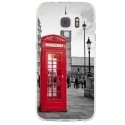 TPU0GALS7CABINEUK - Coque souple pour Samsung Galaxy S7 SM-G930 avec impression Motifs cabine téléphonique UK rouge