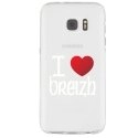 TPU0GALS7COEURBREIZH - Coque souple pour Samsung Galaxy S7 SM-G930 avec impression Motifs coeur rouge I Love Breizh