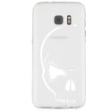 TPU0GALS7CRANE - Coque souple pour Samsung Galaxy S7 SM-G930 avec impression Motifs crâne blanc