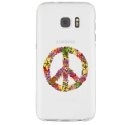 TPU0GALS7PEACELOVE - Coque souple pour Samsung Galaxy S7 SM-G930 avec impression Motifs Peace and Love fleuri