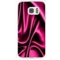 TPU0GALS7SOIEROSE - Coque souple pour Samsung Galaxy S7 SM-G930 avec impression Motifs soie drapée rose
