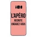 TPU0GALS8PLUSAPEROROSE - Coque souple pour Samsung Galaxy S8 Plus avec impression Motifs l'apéro recrute rose