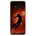TPU0GALS8PLUSBALLONFOOT - Coque souple pour Samsung Galaxy S8 Plus avec impression Motifs Ballon de football enflammé