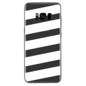 TPU0GALS8PLUSBANDESBLANCHES - Coque souple pour Samsung Galaxy S8 Plus avec impression Motifs bandes blanches