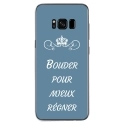 TPU0GALS8PLUSBOUDERBLEU - Coque souple pour Samsung Galaxy S8 Plus avec impression Motifs Bouder pour mieux Régner bleu