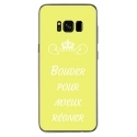 TPU0GALS8PLUSBOUDERJAUNE - Coque souple pour Samsung Galaxy S8 Plus avec impression Motifs Bouder pour mieux Régner jaune