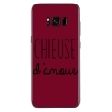 TPU0GALS8PLUSCHIEUSEBORDEAU - Coque souple pour Samsung Galaxy S8 Plus avec impression Motifs Chieuse d'Amour bordeau