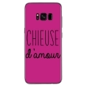 TPU0GALS8PLUSCHIEUSEFUSHIA - Coque souple pour Samsung Galaxy S8 Plus avec impression Motifs Chieuse d'Amour fushia